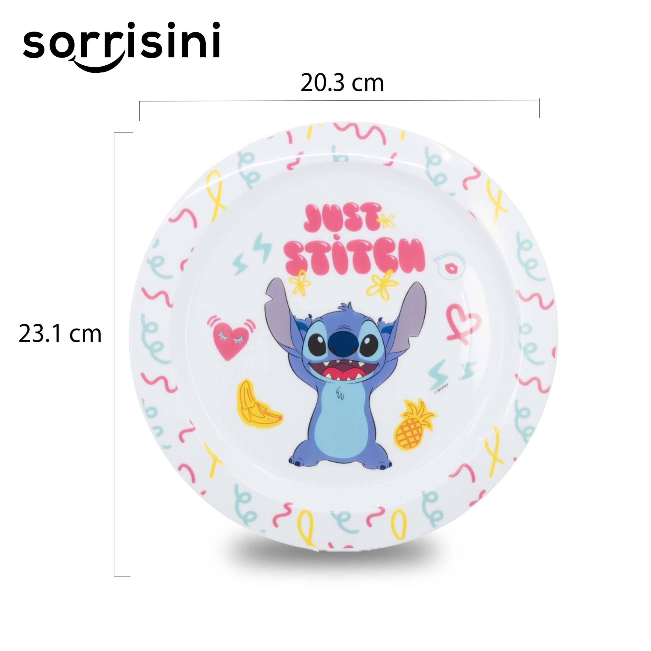 Sorrisini Set De Vaisselle Pour Enfants Lilo & Stitch - Assiettes Et Couverts Inox