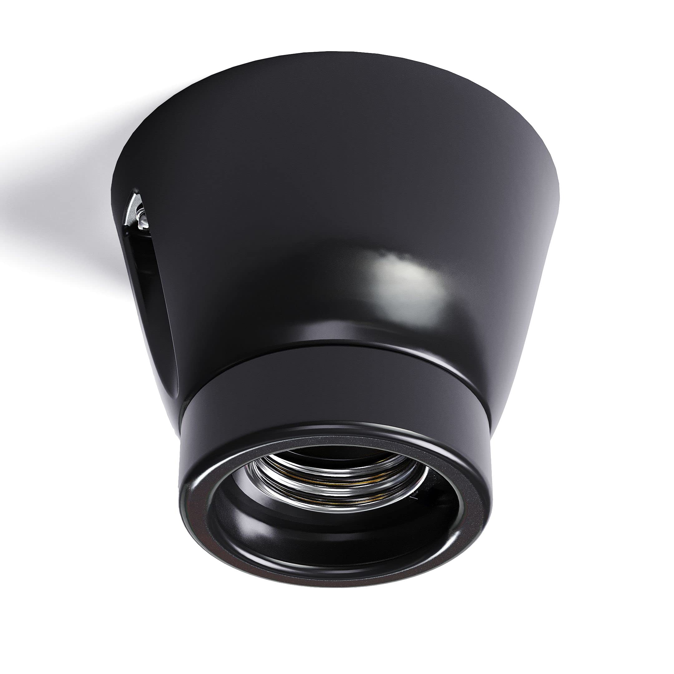 Portalampada E27 In Acciaio Ottonato 10 Pezzi