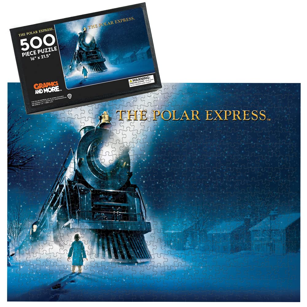 The Polar Express Poster 500 Piece Jigsaw Puzzle for Adults, 16" L X 21.5" W