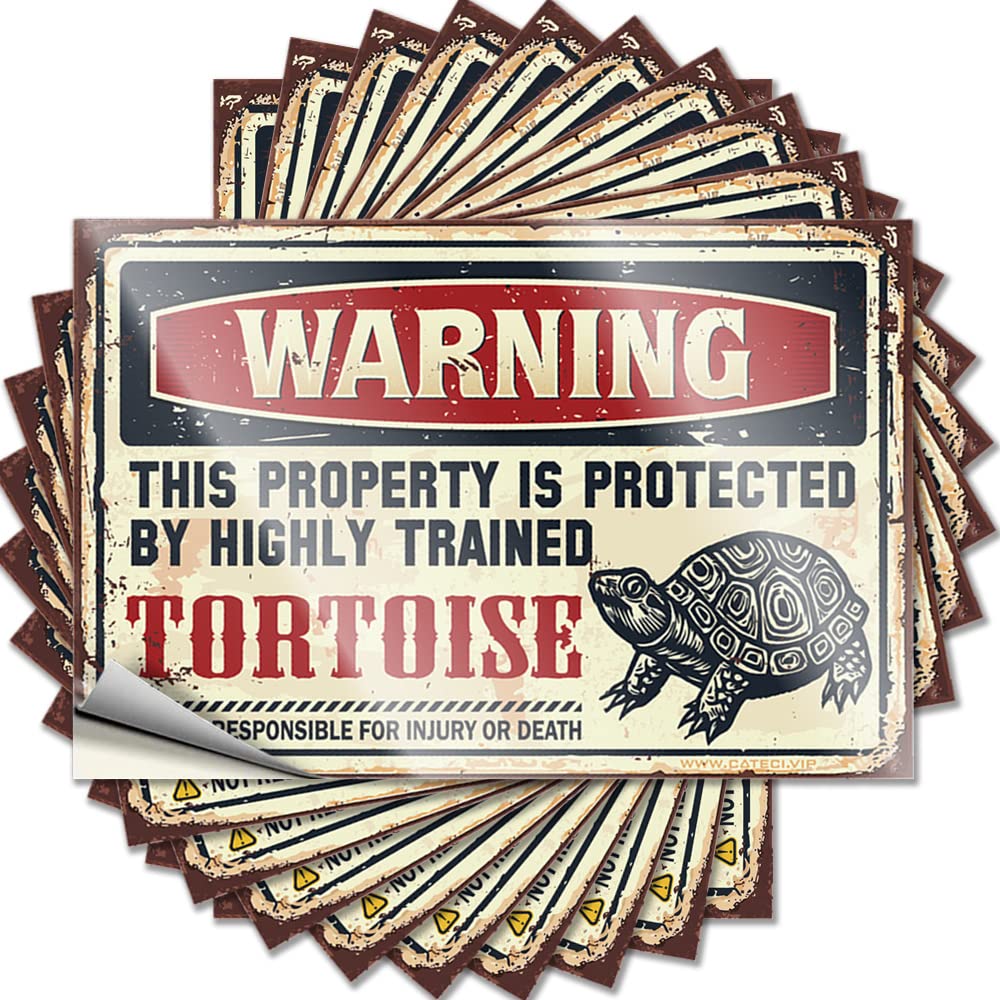 Teenage Room Decor Hat Decal | Warning This Property is Protected By A Highly Trained Tortoise Great for Farmers Decor(6X9CM)