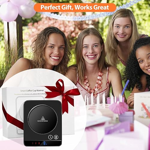 Miniatura 7 de Misby Calentador de tazas, calentador eléctrico H4 para escritorio con apagado automático con 3 ajustes de temperatura, calentador inteligente de