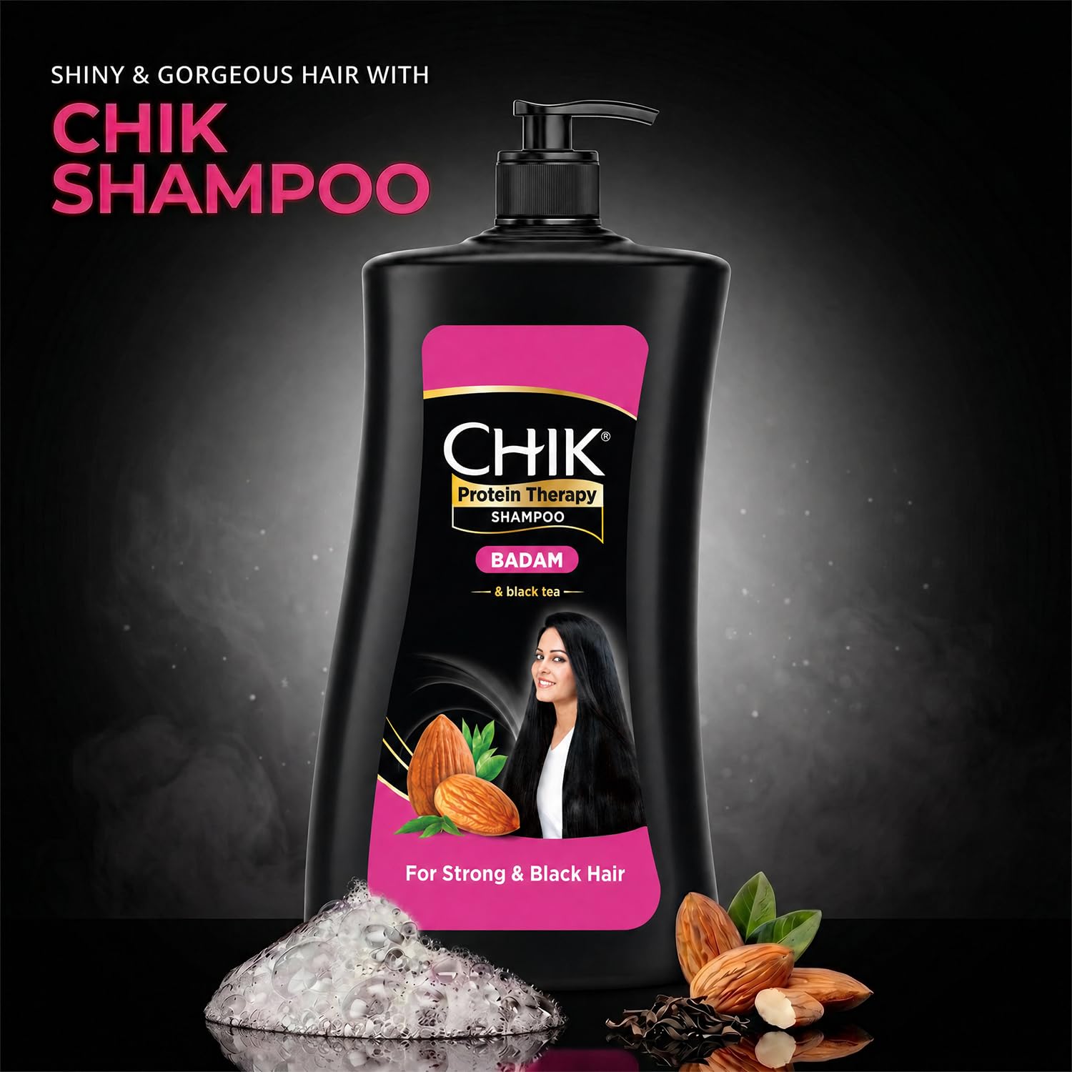 Buy Chik Protein Therapy Shampoo|Badam & Black Tea|2X Stronger