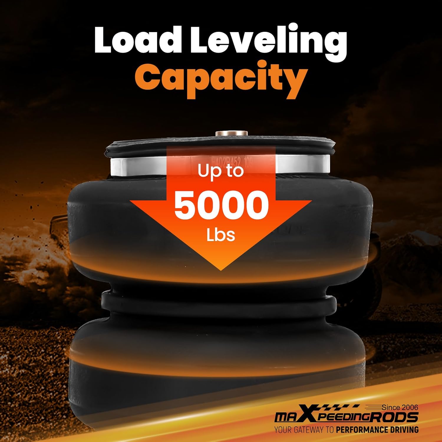 maXpeedingrods 5000 lbs Rear Air Suspension Bag Kit for Ford F-250-F-350 Super Duty Pickup SRW 4WD 2023-2025 Air Ride Leveling Kit w/Jounce Bumper