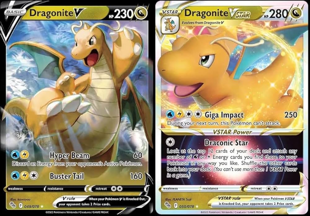 Dragonite V & Vstar 050/078 – Pokemon Go – Lotto di carte ultra