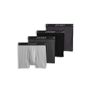 Jockey Mens Underwear Lightweight Cotton Blend 5 Boxer Brief - 4 Pack