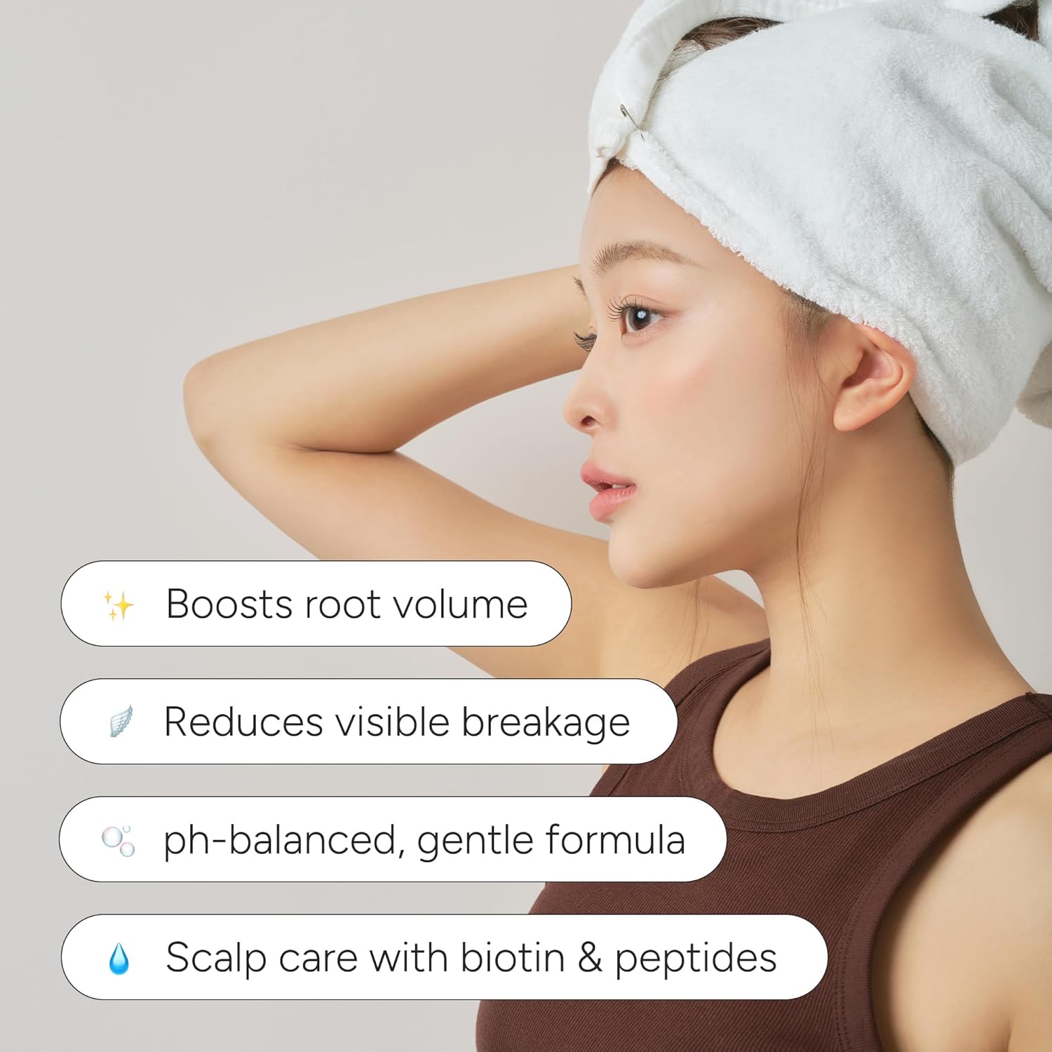 Korean Rice Water Shampoo – Repair for Thinning Hair w/Protein Complex, Biotin & Salicylic Acid – Volumizing & Scalp Nourishing – Sulfate,Paraben,Silicone-Free – Hinoki Bloom – 500ml / 16.90 fl oz. - Image 2