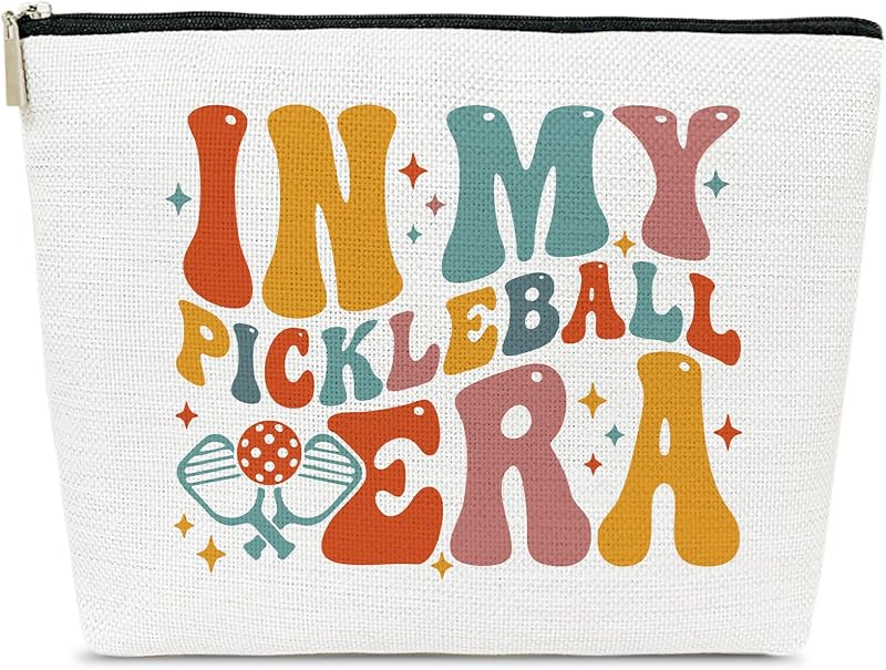 Necessaire de maquiagem esportiva ELSGFHSU com estampa de pickleball, modelo LZC01-HZB-13