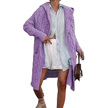 Women's Winter Fall Modern Solid Color Lightweight Cable Knit Relaxed Fit Mid Length Comfortable Breathable Pullover