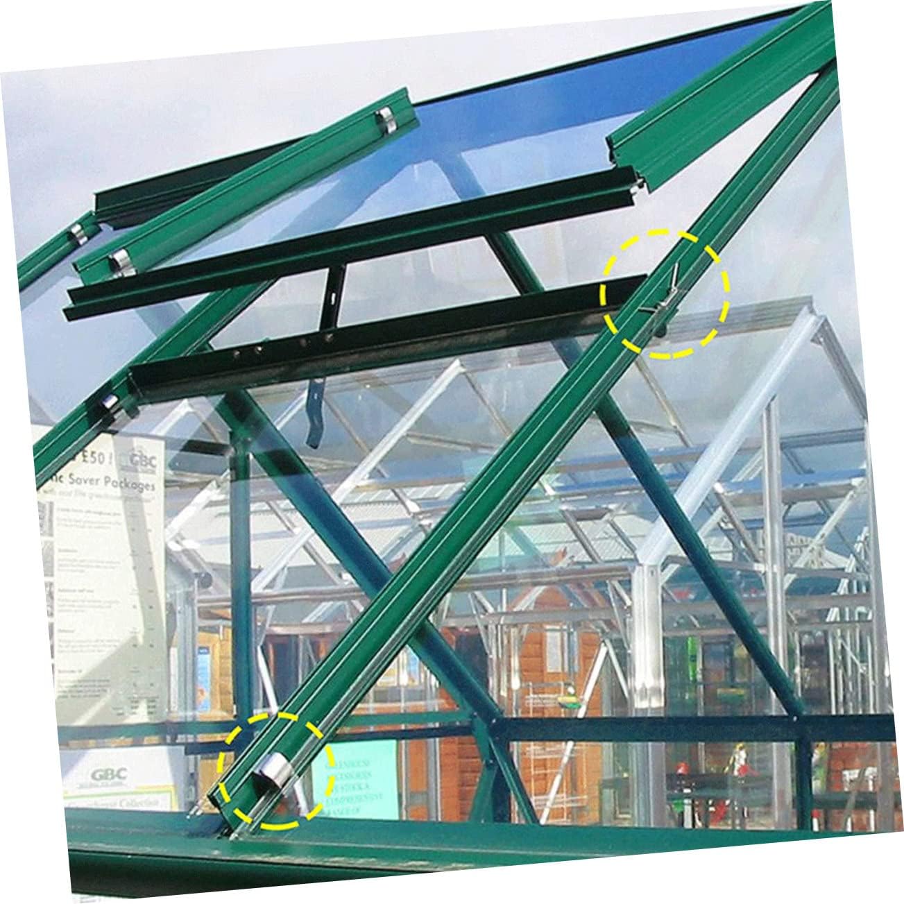 SUPVOX Greenhouse Glazing Clips Pane Fixing Clips with Clips for Glass Panels Greenhouse Repair Kit for Secure Pane Installation 2.95 X 1.33 X 0.07 in