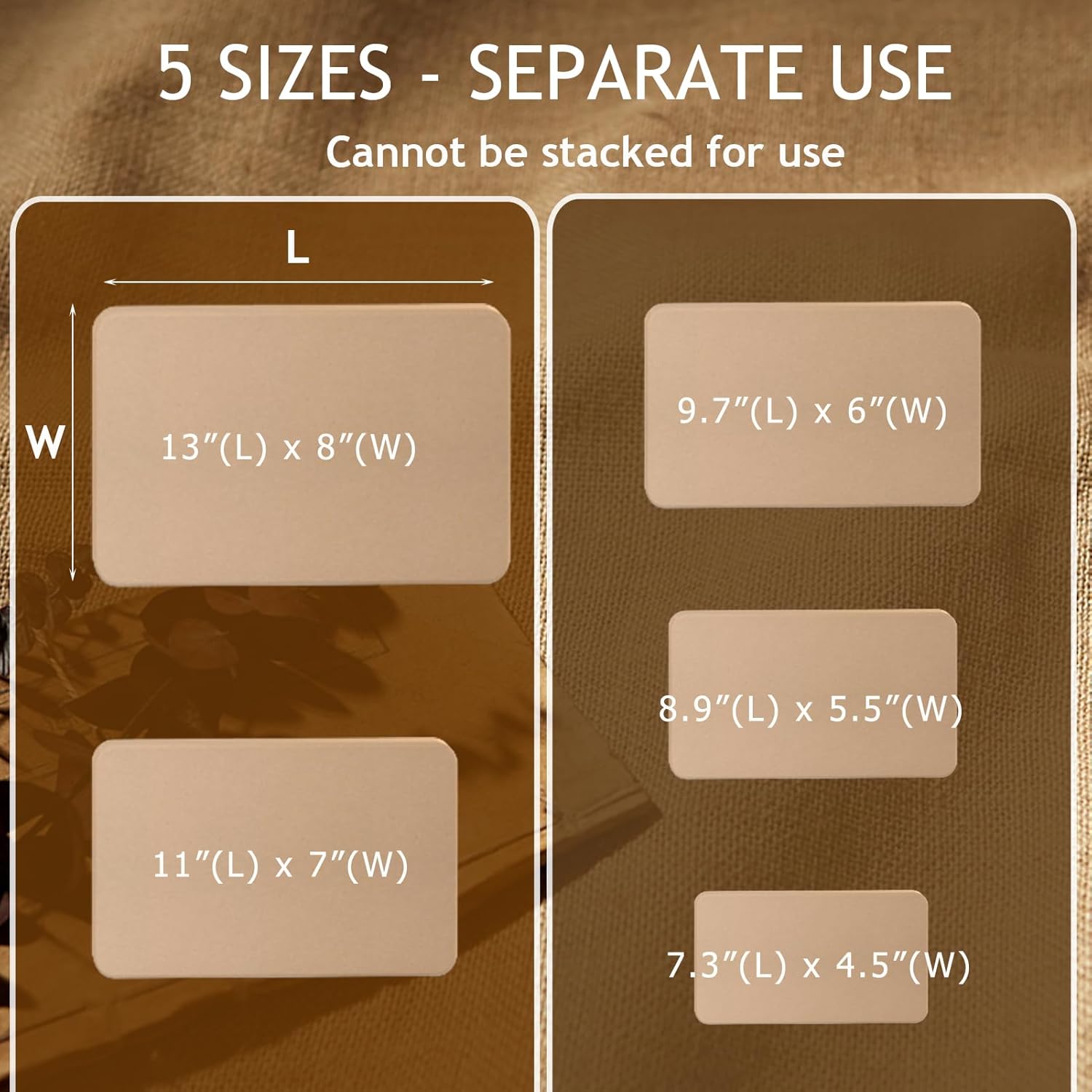 Deep Rectangle Pottery Molds - 5 Pcs Slump Molds for Handbuilding, Plate Forming