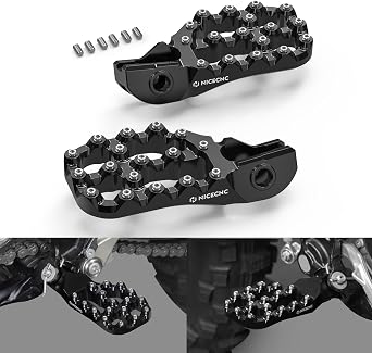 NICECNC Offset Foot Peg Footrests Dirt Bike,7075 CNC Aluminum, Black | Compatible with KTM XCW XCF-W 2017-2023,Compatible with Husqvarna FC 250 350 450 2016 125-501 TX FX TC FC 2017-2022