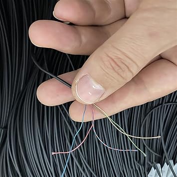 Trunking Solid PVC Headphone Cable Repair Line, 8/0.08mm Multi-core Conductor Enameled Wire, 2/3/4/5/6/8/9 Core Soft Cable Connector Loom Color 5core OD 1.4mm, Size 5meter