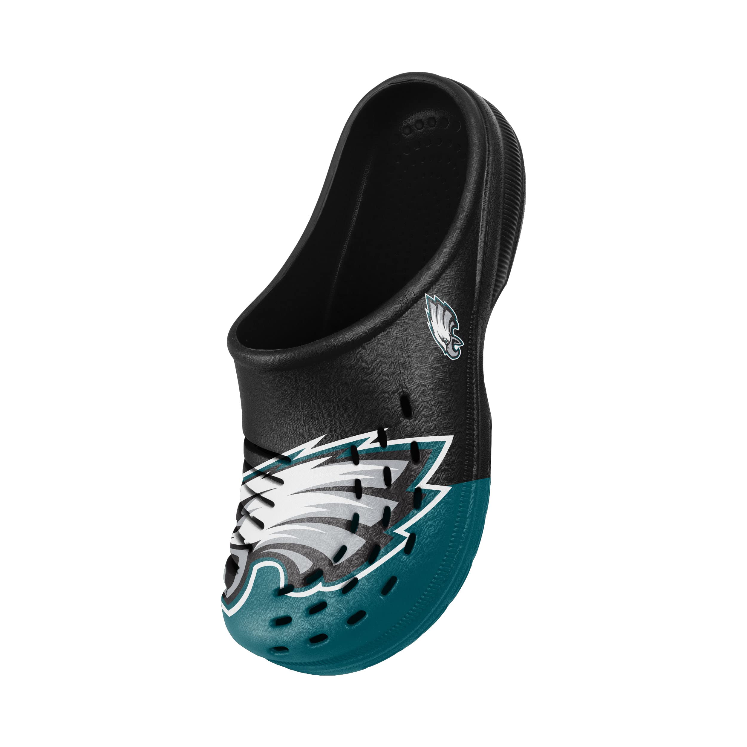 FOCO Herren NFL Team Colorblock Big Logo Schuhe Slipper Clogs