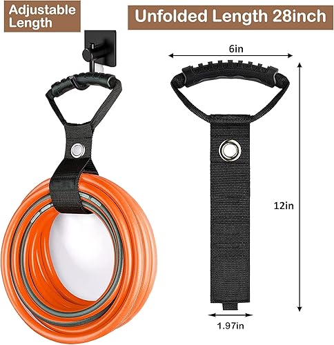 Miniatura 2 de Swingers - Paquete de 3 correas de almacenamiento de manguera de jardín con hebilla triangular, correas de almacenamiento de manguera de agua,