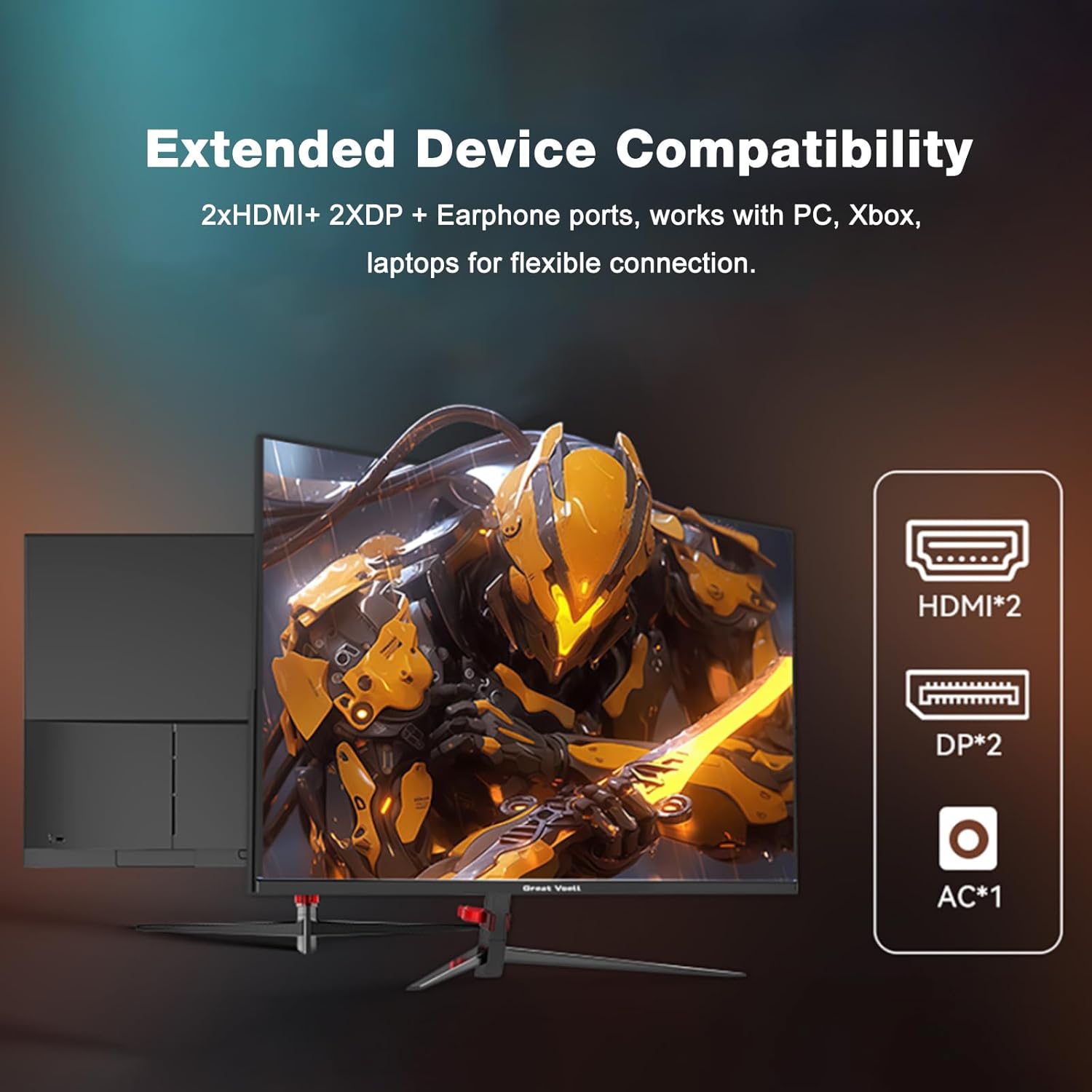 Great voell 27 Inch 240Hz Gaming Monitor FHD 1080P, 1ms, AMD FreeSync Premium, 99% sRGB, HDR Ready, Tilt Adjustable