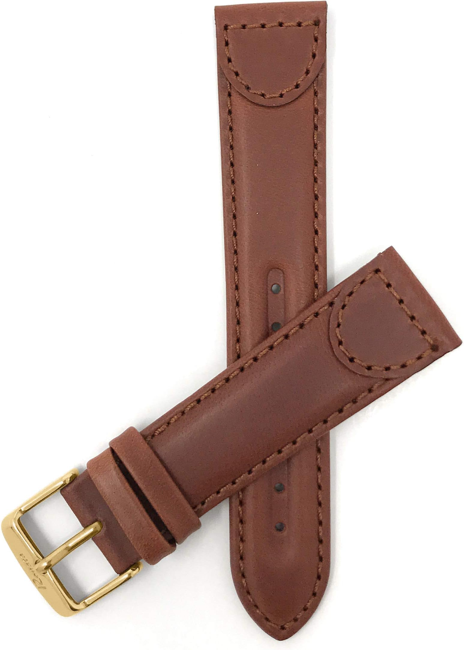 Bandini Leather Watch Band Strap, Stitching, Perfect Replacement Band for certain Swiss Army, Wenger & Victorianox Watches, 2 Colors (12mm, 14mm, 16mm, 18mm, 20mm)