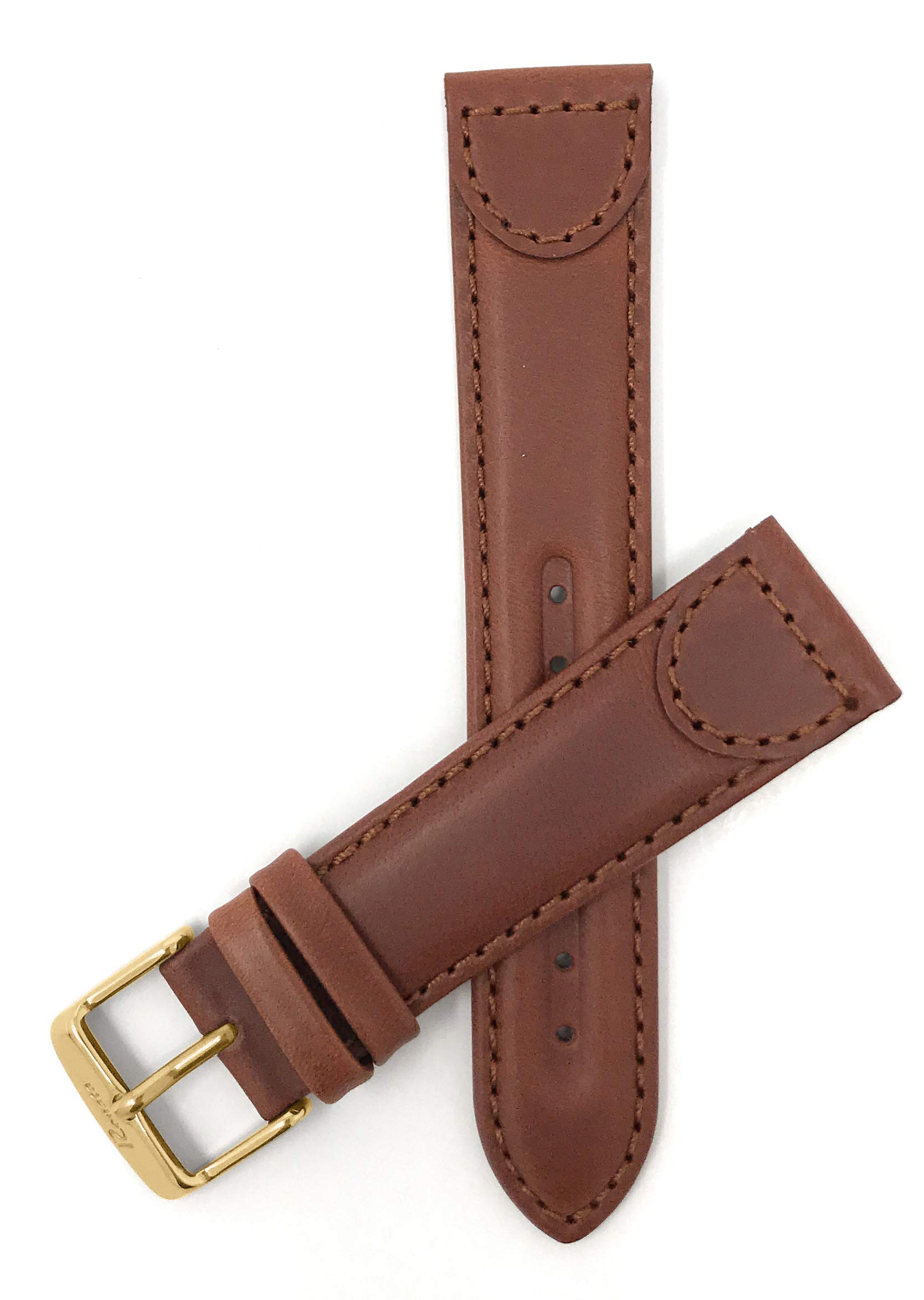 Bandini Leather Watch Band Strap, Stitching, Perfect Replacement Band for certain Swiss Army, Wenger & Victorianox Watches, 2 Colors (12mm, 14mm, 16mm, 18mm, 20mm)