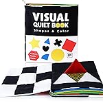 beiens High Contrast Black and White Baby Book - Touch and Feel Crinkle Sensory Toy - Visual Stimulation Interactive Montessori Toys for 0-12 Months Infant Newborn - Baby Gift for Boys Girls