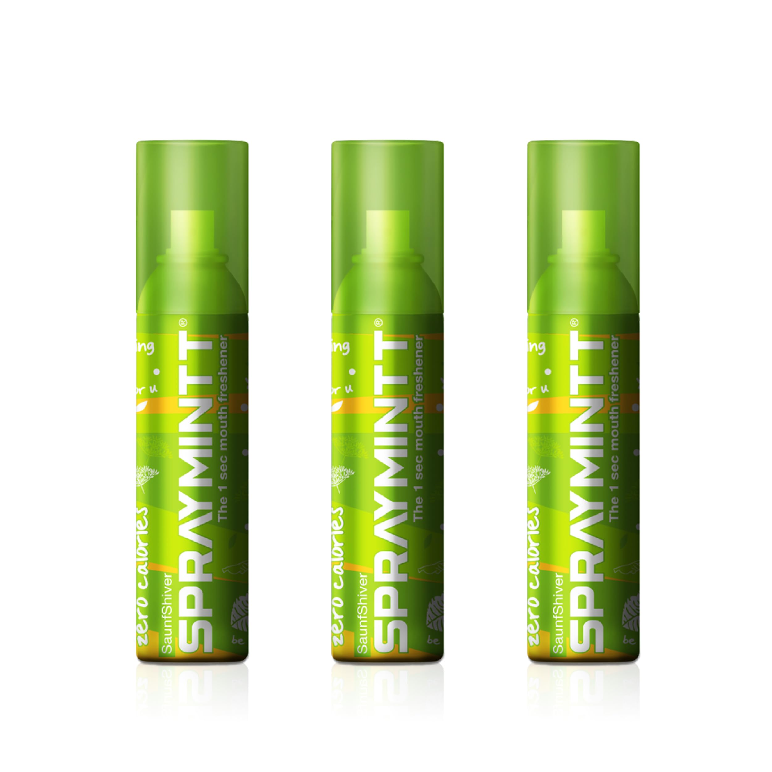 Spraymintt Mouth Freshener | Mukhwas | Breath Freshener|Oral Hygiene | 175+ sprays of instant long lasting with Zero Calories Freshness | Saunfshiver flavour | 15g - Pack of 3