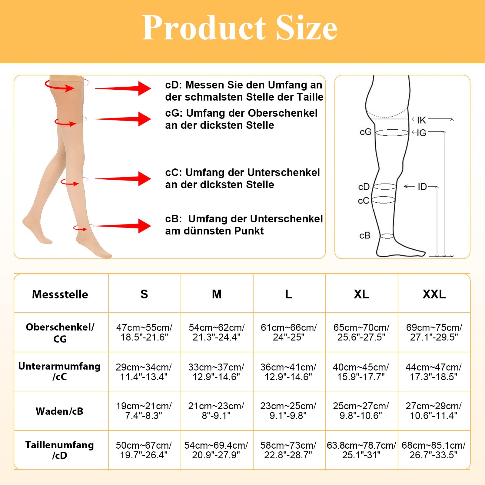 Medizinische Kompressionsstrumpfhose Damen Lang 22-32mmHg Klasse 2,Blickdichte Stützstrumpfhose mit Geschlossener Fußspitze,Kompressionsstrümpfe für Schwangerschaft Lipödem Flug & Krampfade Ödeme