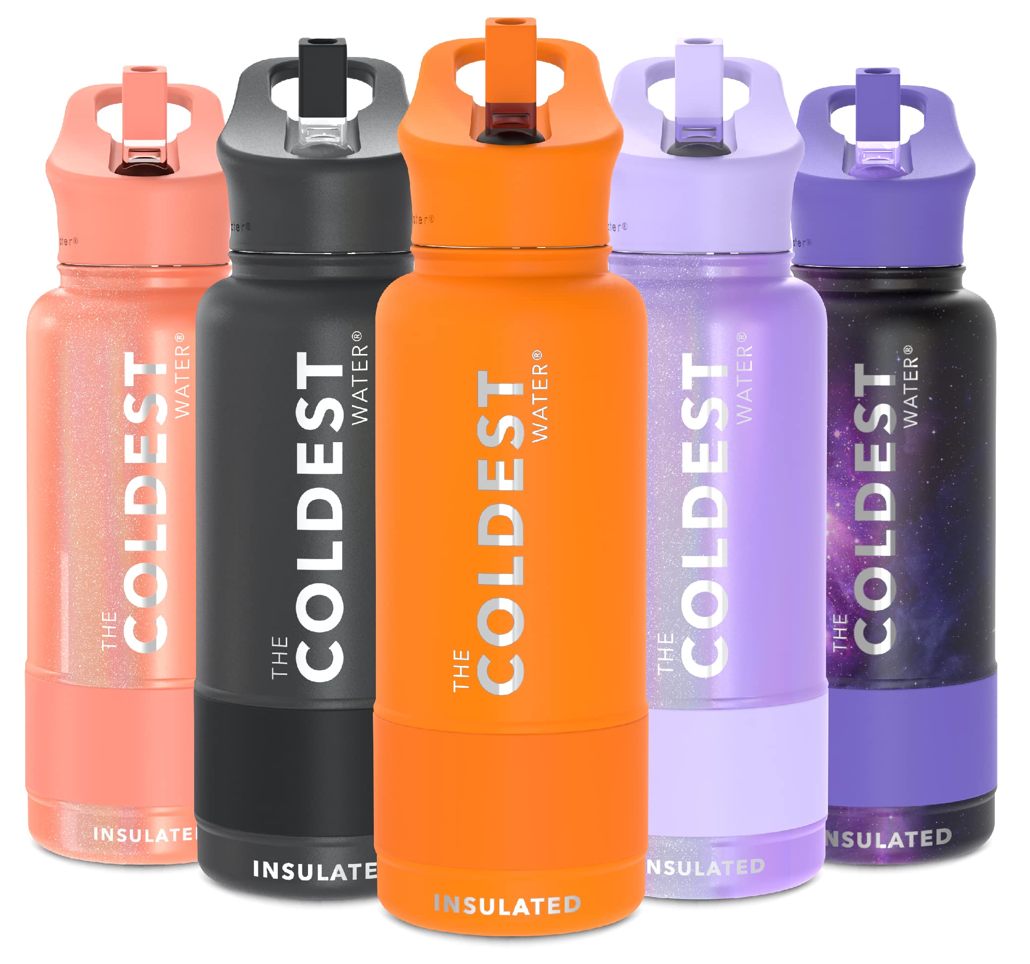 Buy The Coldest Water Sports Water Bottle with Straw Lid Vacuum