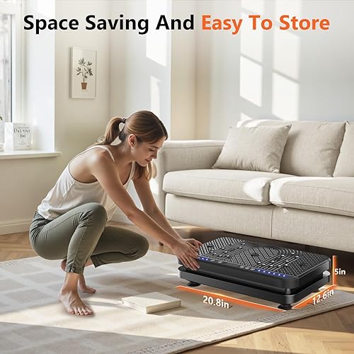 Miniatura 7 de AXV Vibration Plate Fitness Platform Exercise Machine Vibrating Shaking Full Body Shaker Workout Vibrate Stand Shake Board Sport Gym for Weight Loss