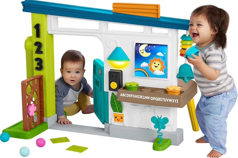 Juguete de aprendizaje para bebés La mejor casa de juegos para reír y aprender con escenarios inteligentes y 9 accesorios para juegos de simulación, bebés y niños pequeños a partir de 6 meses