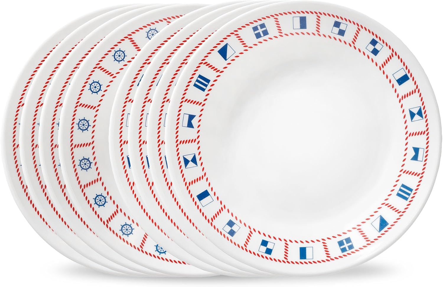 Corelle Sailing Away 8-Piece 6.75-inch Appetizer plates Set