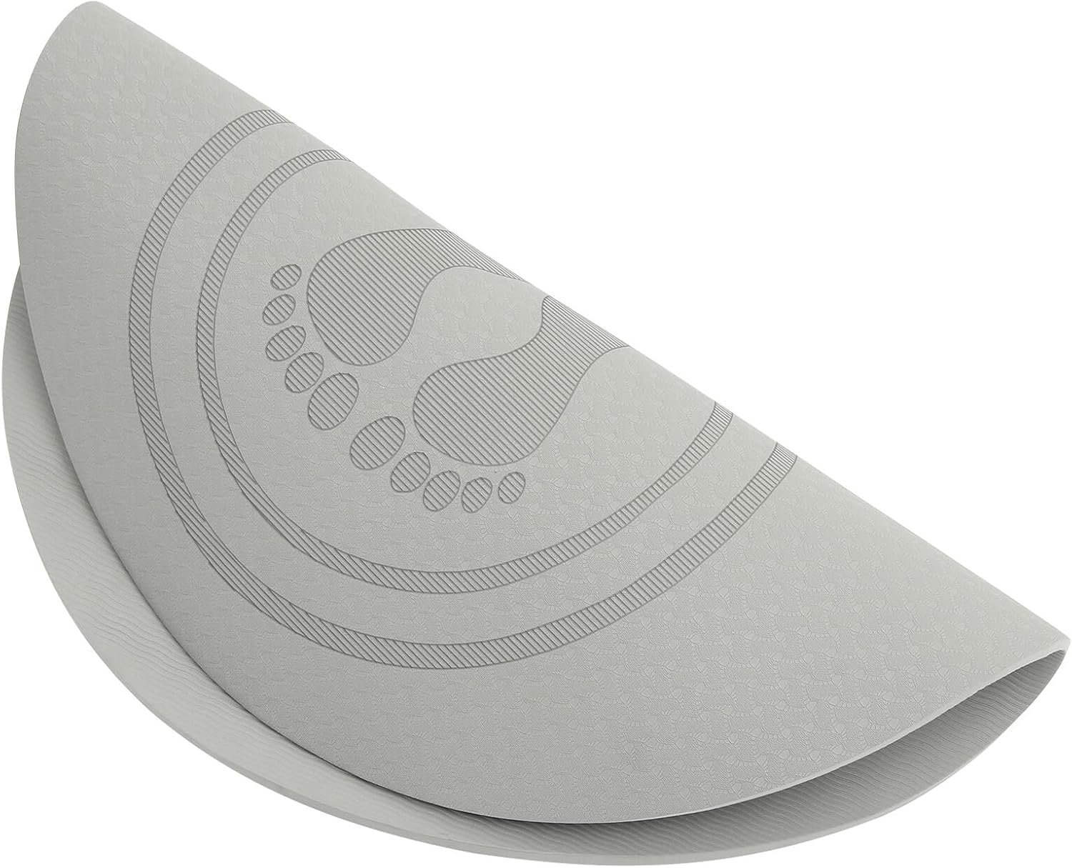 PRETYZOOM Tpe Non-slip Jump Rope Mat Gray Thick Shockproof Workout Cushion for Indoor Exercise Home Fitness Yoga with Sound Absorption and High Elasticity Comfort