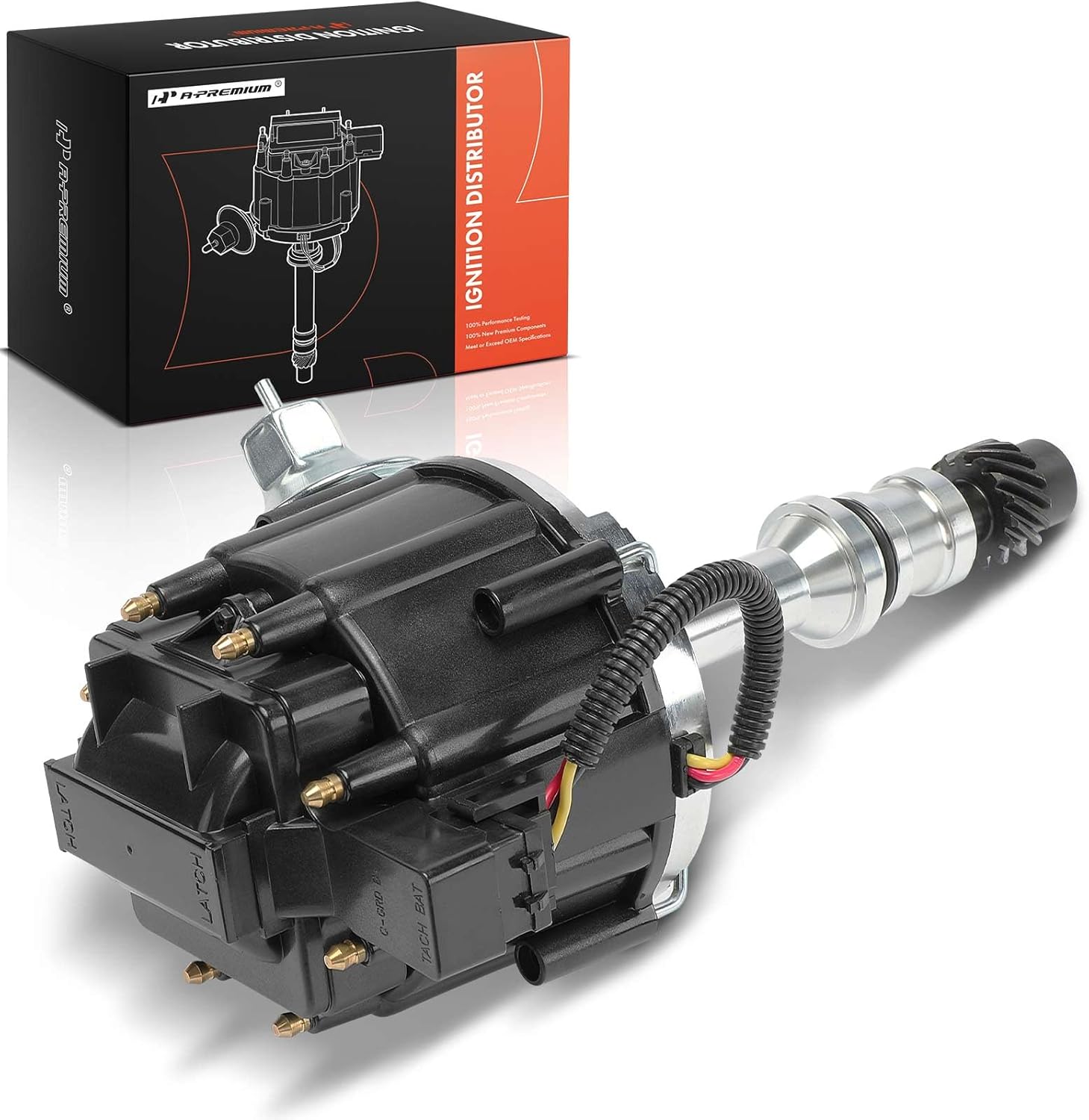 A-Premium Ignition Distributor with Cap and Rotor Compatible with Buick Regal, Century, Electra, Estate Wagon, LeSabre, Skylark & Chevy Caprice & Oldsmobile 98 & Pontiac