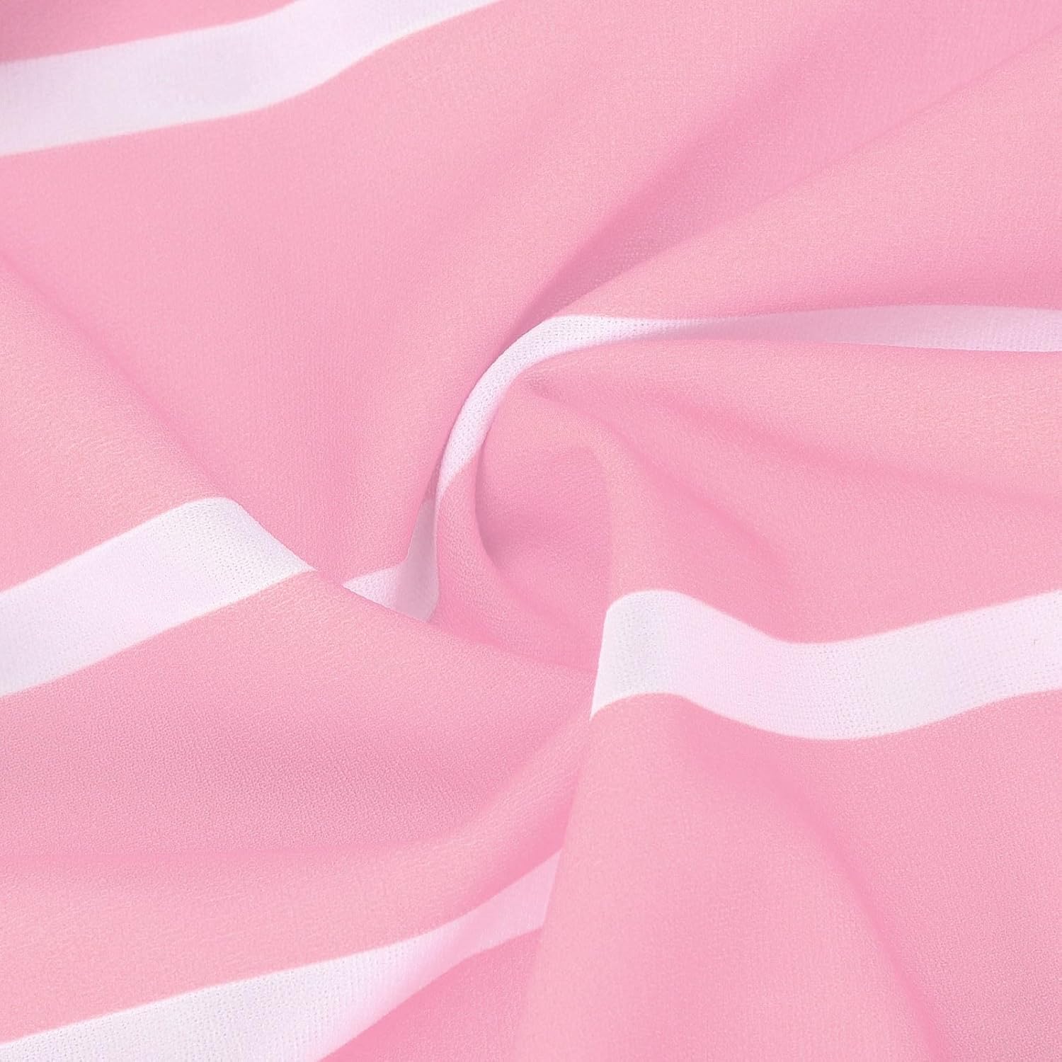 Women Casual Two Piece Outfits Striped Long Sleeve Collar Button Down Shirt High Waist Wide Leg Pants Sets Streetwear Pink