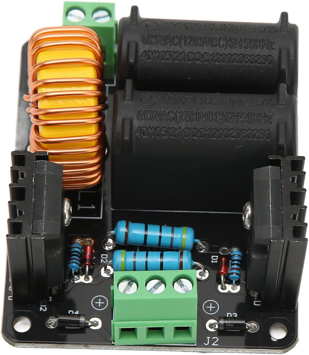 High Voltage Heating Module, 200W Flyback Heater Driver Board Wireless Transmission Power Supply Module, ZVS with Coil for DIY Player