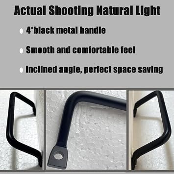 4 Pcs Metal Charcuterie Board Handles, Serving Tray Pulls, Matte Black
