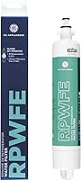 GE RPWFE Refrigerator Water Filter - NSF Certified Reduces Lead, Microplastics, PFOA/PFOS & 50+ Impurities - Fits GE French Door Fridges