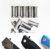 Vista 3 de Pasador de pivote para navaja de bolsillo, cuchillos plegables, tornillos y pernos, remaches de sujeción de Corby EDC, remaches de mango