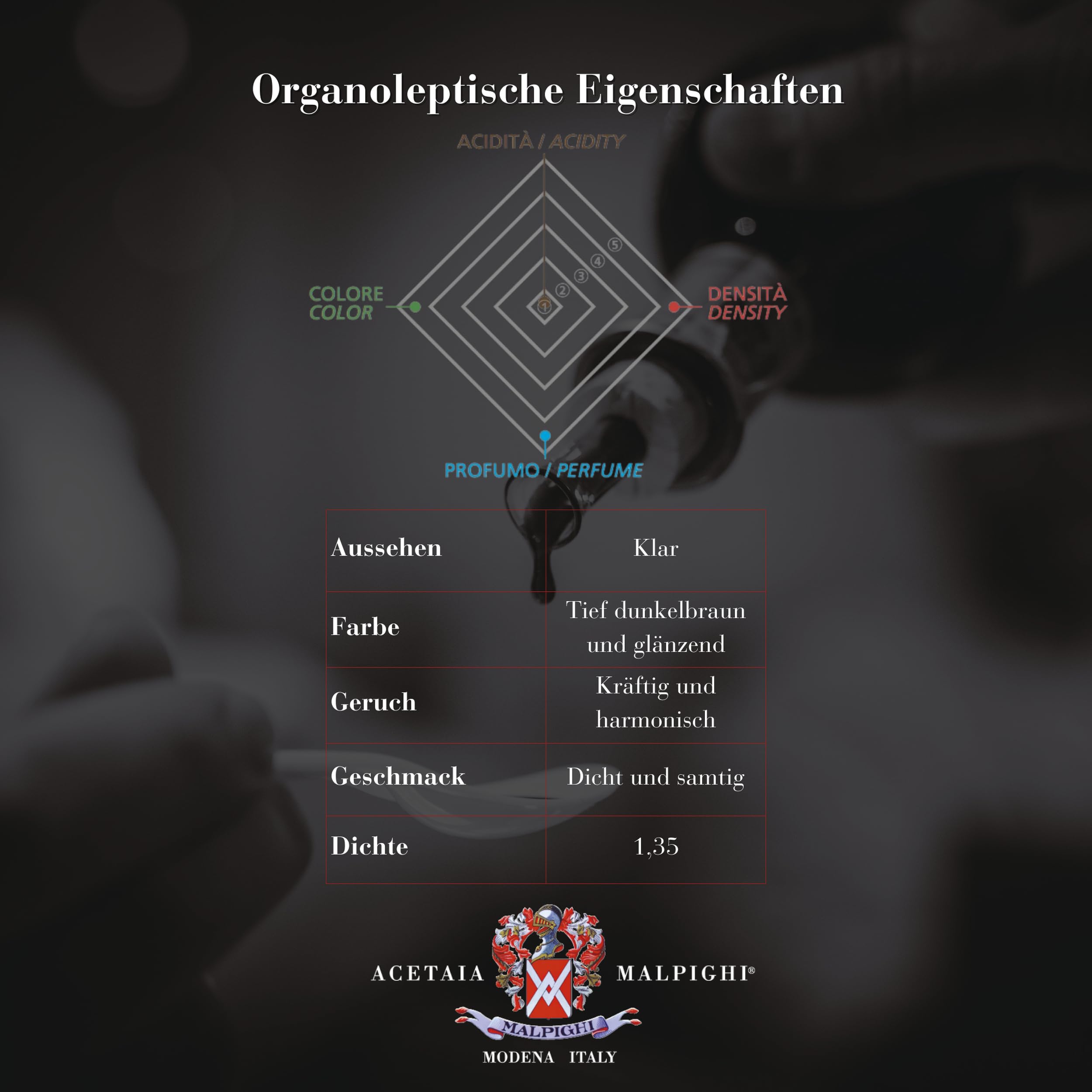 Acetaia Malpighi – Traditioneller Balsamico-Essig aus Modena DOP Extravecchio Ermes Malpighi – 100 ml – Nur gekochter Most – mit Rezeptbuch und Dosierverschluss