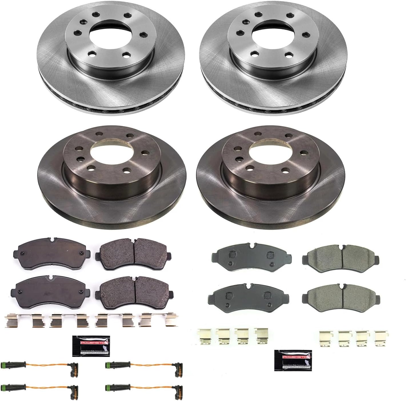 Power Stop Front and Rear KOE8660 Stock Replacement Brake Pad and Rotor Kit Autospecialty For Freightliner Sprinter 1500, Freightliner Sprinter 2500, Sprinter 1500, Sprinter 2500 [Model Specific]