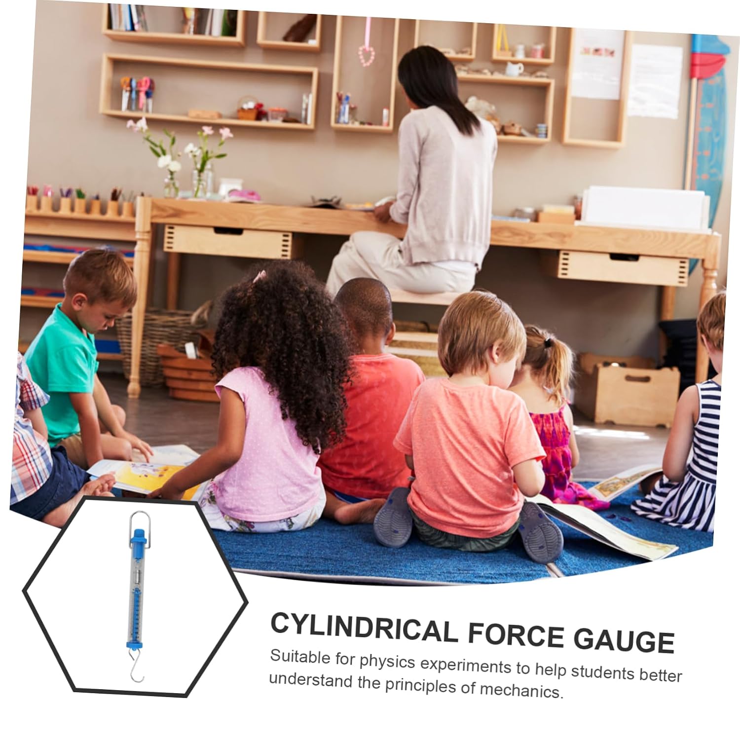Spring Scale Balance Cylindrical Spring Scale Hanging Tube Accurate Measurement Physics Education Tool