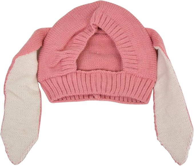 Amazon Co Jp ベビー ニット帽 ロップイヤー うさ耳 ウサみみ うさぎ ラビット アニマル帽子 赤ちゃん 防寒 ピンク 服 ファッション小物