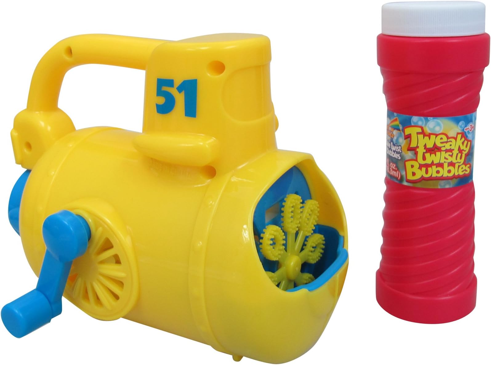 Submarine Bubble Machine, Wind Up, Handheld, Rainbow Bubbles