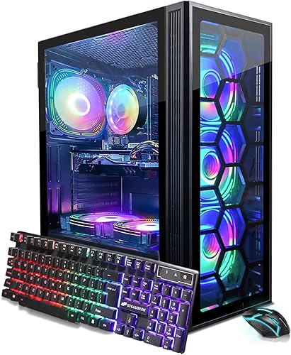 Miniatura 17 de STGAubron Computadora de escritorio para videojuegos, Intel Core i7 hasta 3.9 GHz, Radeon RX 580 8G, 16G RAM, 512G SSD, WiFi 6, Bluetooth 5.2