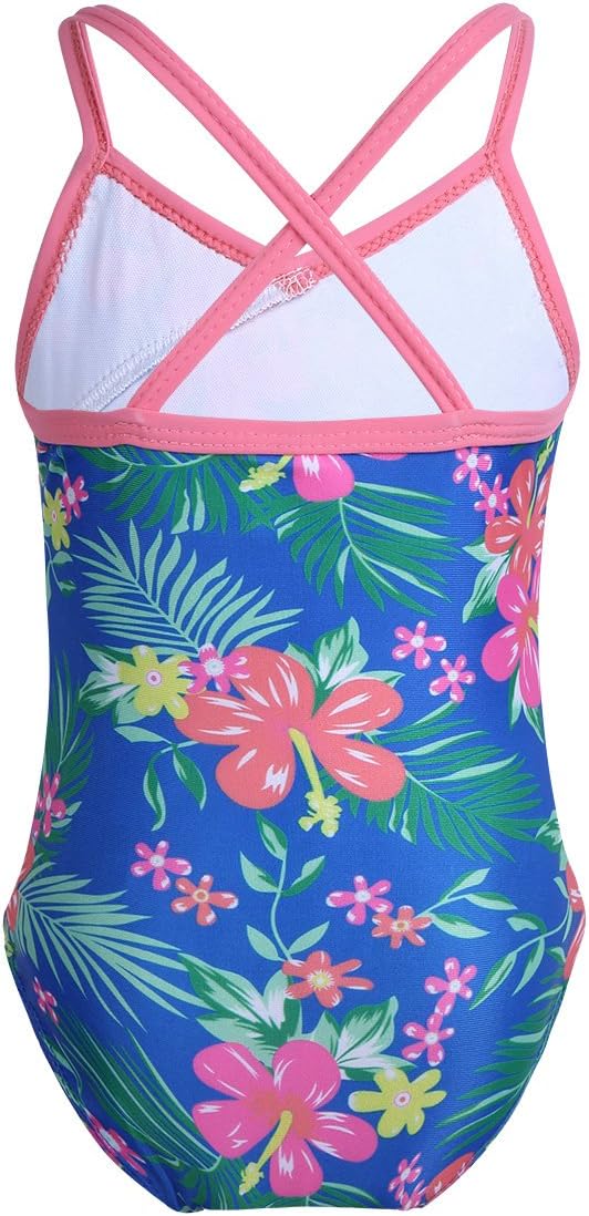 Agoky Toddlers Baby Girls' One-Piece Hawaiian Ruffle Floral Swimsuit Summer Holiday Beachwear