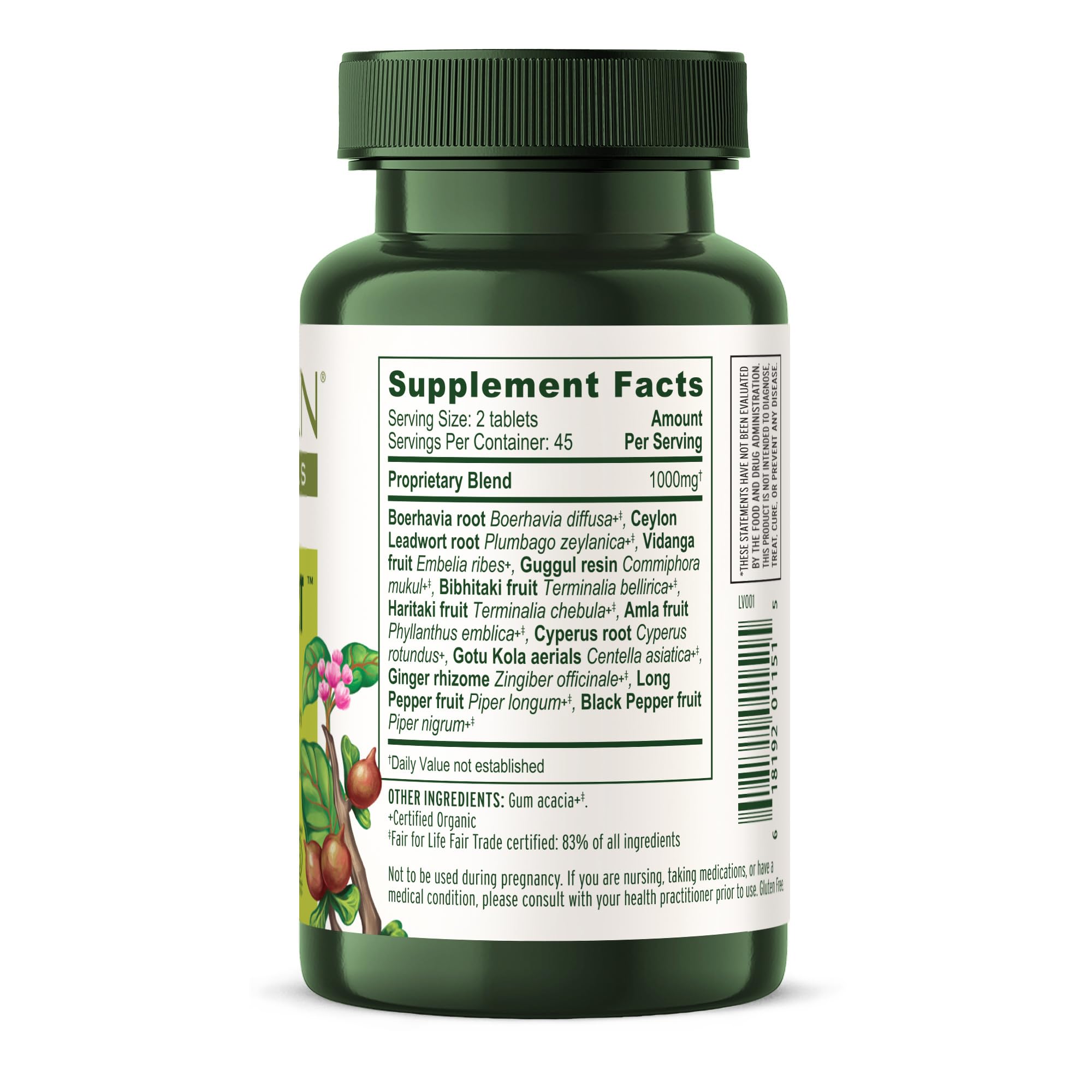 Banyan Botanicals Organic Trim Support – Metabolic Support & Weight Management Supplement – with Guggulu & Triphala for Digestive Fire & Cleansing – 90 Tablets – USDA Organic — Amazon image 8