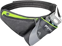 Vista 9 de PYFK - Cangurera de hidratación para correr con soporte para botella de agua, para hombres y mujeres, material reflectante