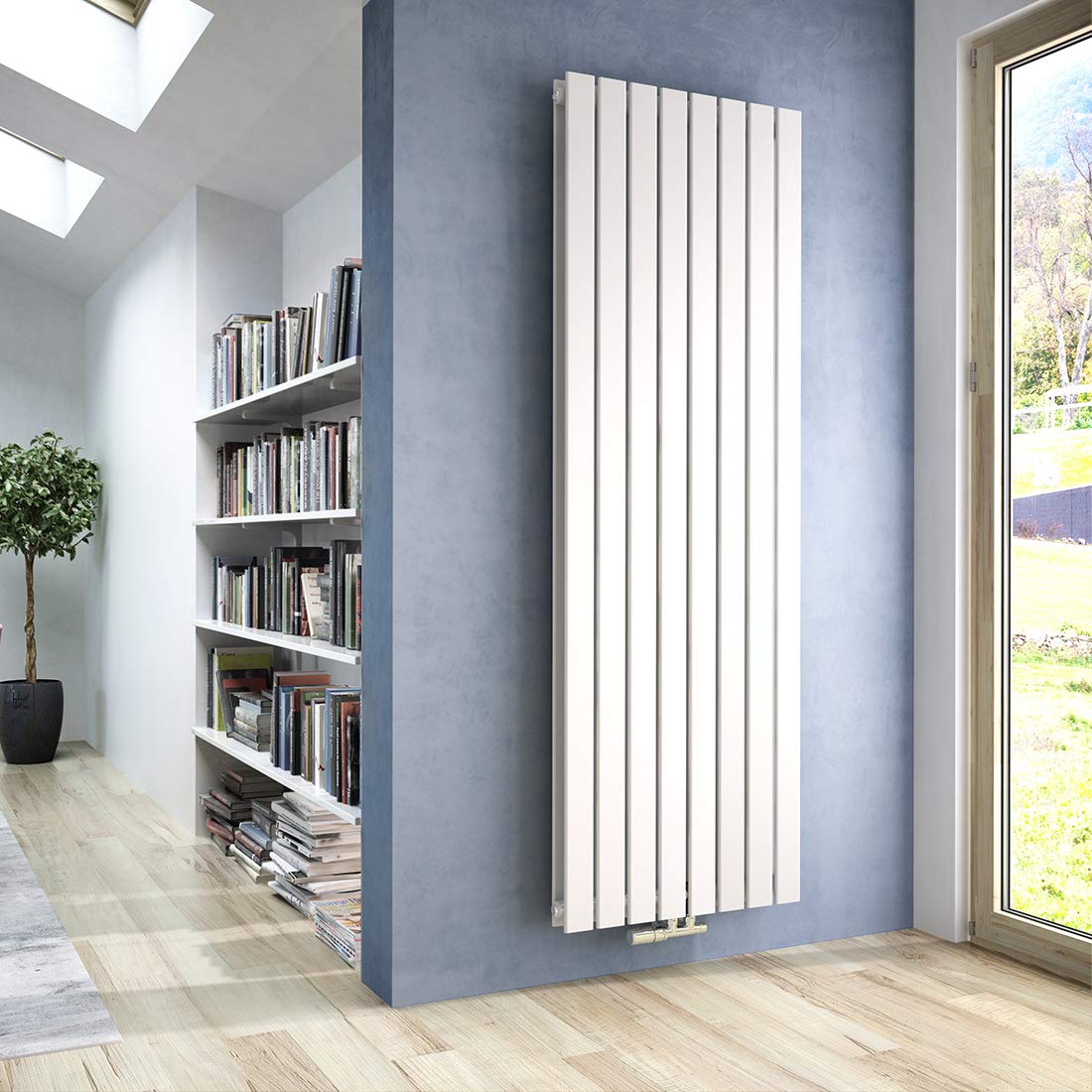 Heilmetz Design Heizkörper 180x62cm Weiß - Vertikal Badheizkörper Doppellagig, 2227W