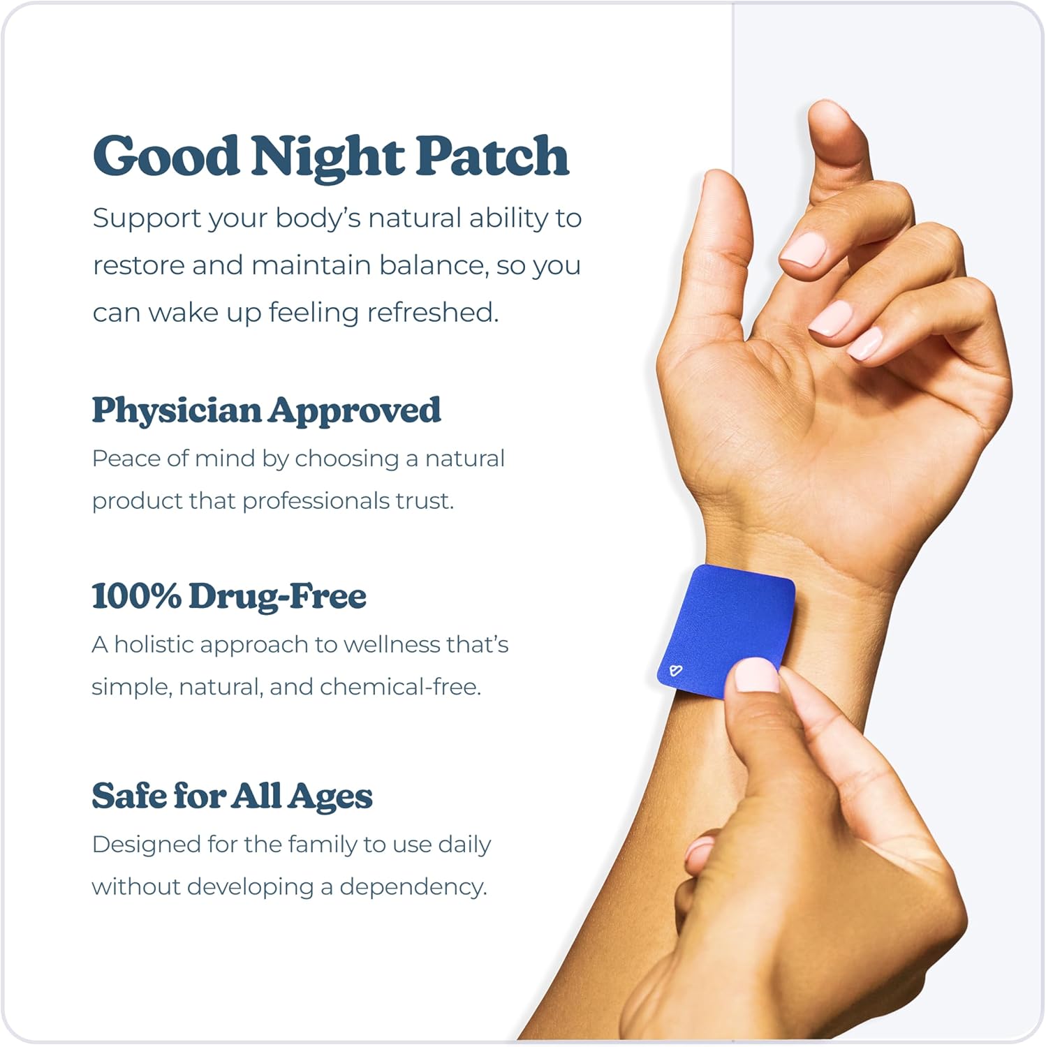 Good Night Patches | Vibrants Natural Sleep Patch | Refill Pack - 28 Bio-Frequency Patches for Sleep
