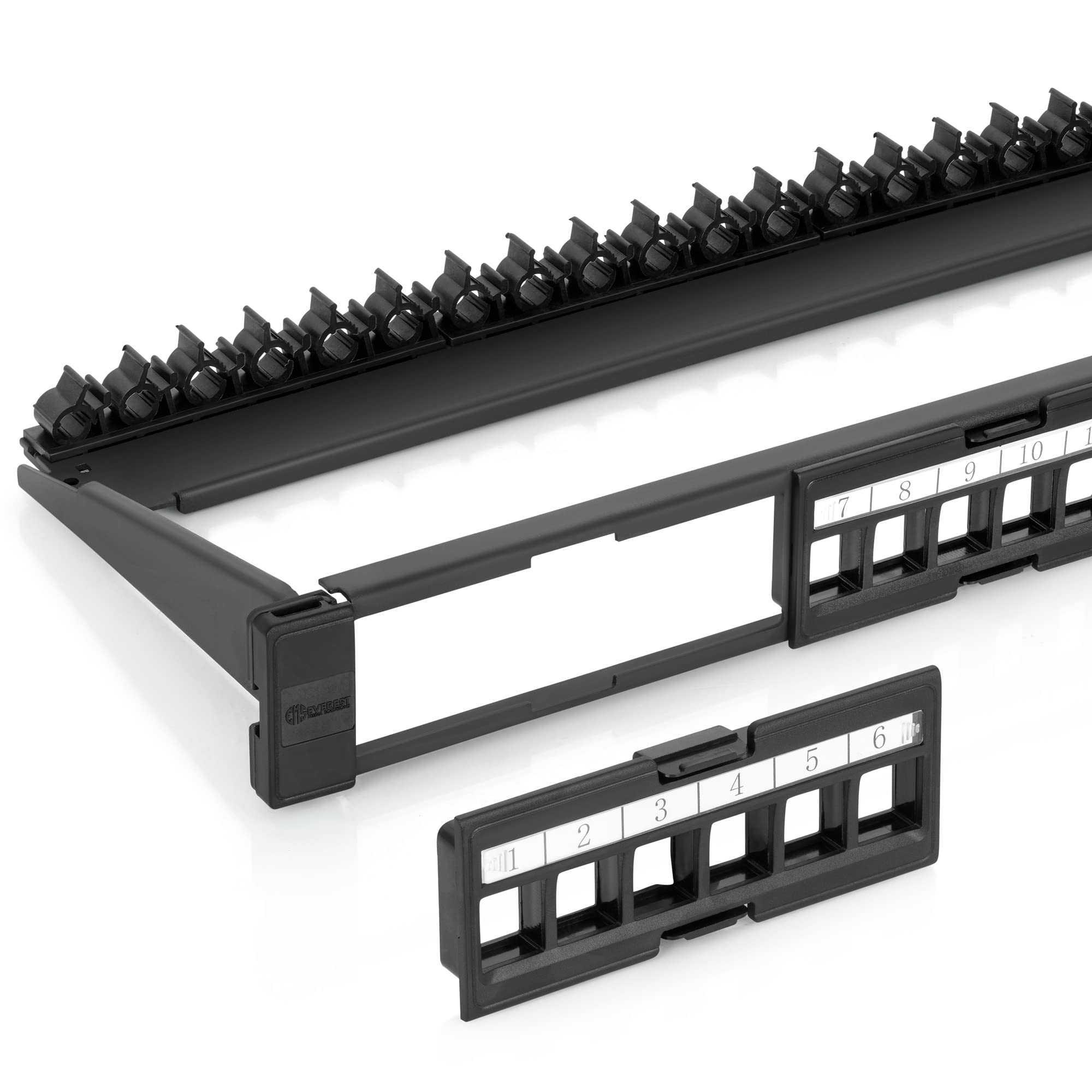Buy EMS easyPATCH (1Pack) 24Port Keystone Patch Panel Snapin Design with Adjustable Rear