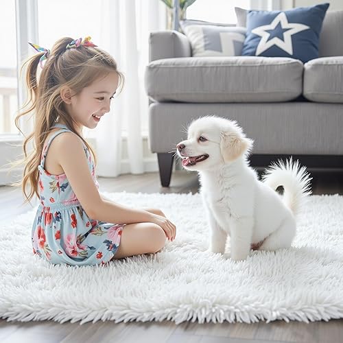 Miniatura 2 de Tapetes para sala de 5 x 8, tapetes de pelo largo grandes y mullidos, tapete de área afelpado para dormitorio, decoración estética del hogar para