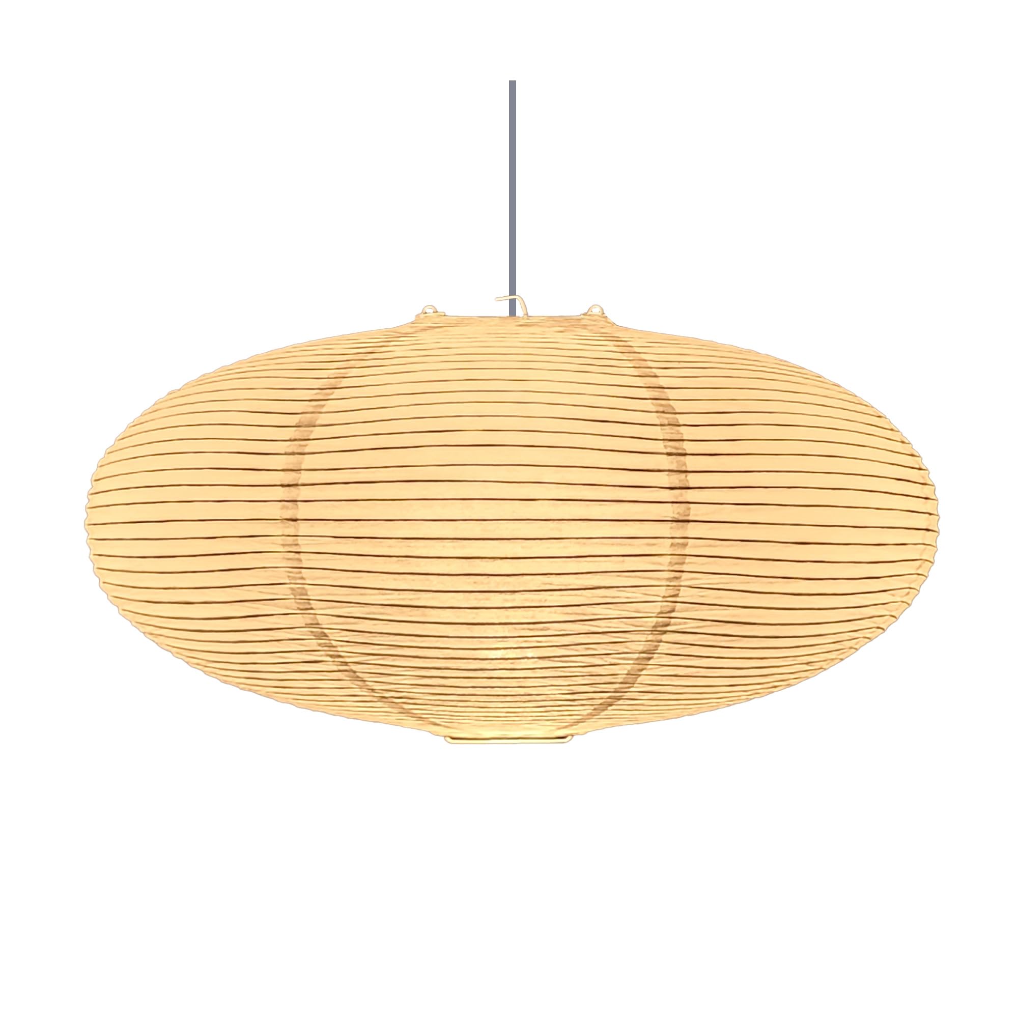 Hyzazew Papier Lampenschirm, Weiß Ovale Chinesische Papierlaterne, Faltbar Hängelampenschirm, Weicht Das Licht, Warmes Ambiente, für Schlafzimmer, Ess- und Wohnzimmer (45 cm)