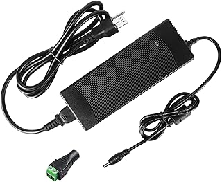 24V 8A Power Supply Adapter, AC to DC Converter AC 100V ~ 240V to DC 24 Volt 8 Amp 192W Switching Transformer LED Driver with 5.5mm x 2.1/2.5mm DC Jack Connector for Car Cigarette Lighter LCD Monitor